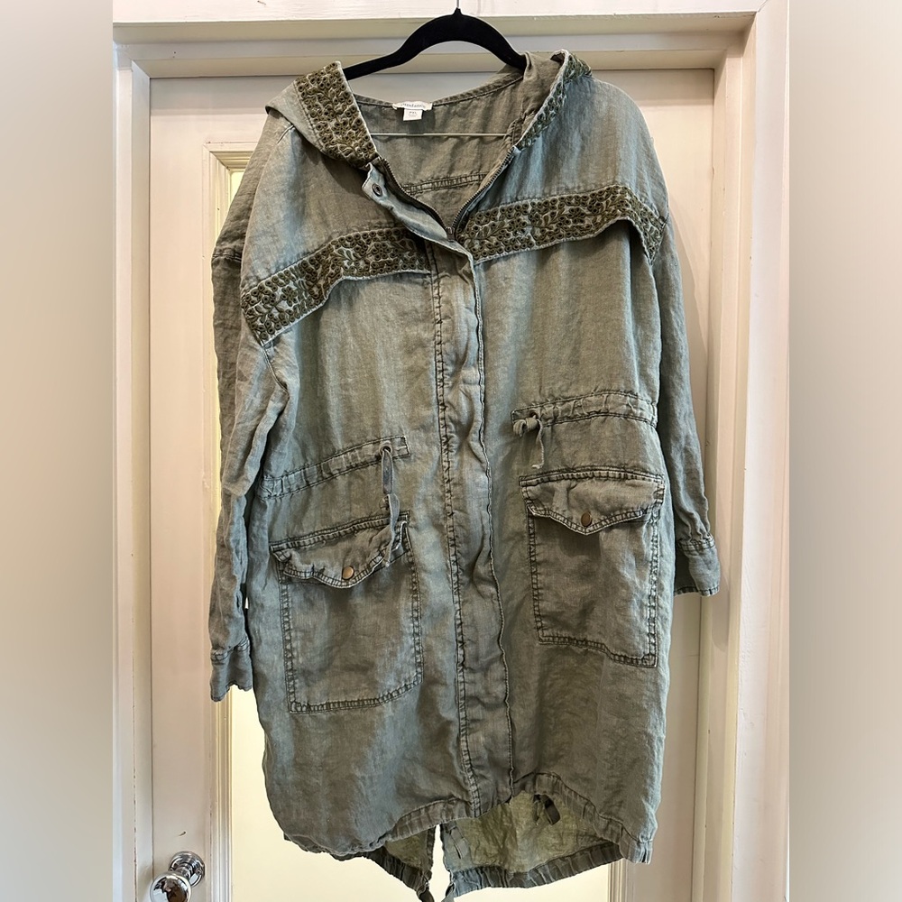 Sundance Eyelet Grace Linen Jacket Petite XL